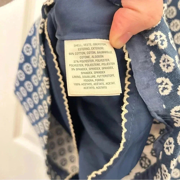 Maeve Anthropologie • Navy Blue Fourth Street Swing Pleated Bohemian Twee Skirt - Picture 9 of 10